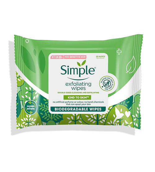 Simple Biodegradable Exfoliating Face Wipes